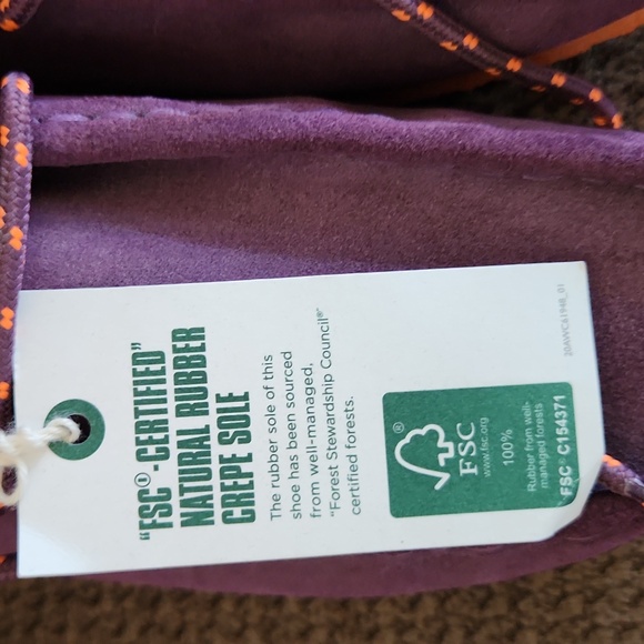 Clark's Original Purple Wallabee Women's Shoes NEW - Picture 3 of 4